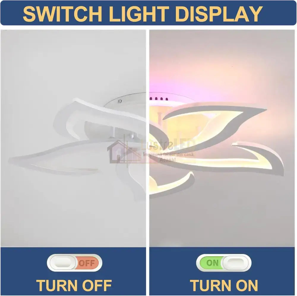 Lustra Led Narcisse Rgb Echivalent 600W Telecomanda Ceiling Light Fixtures