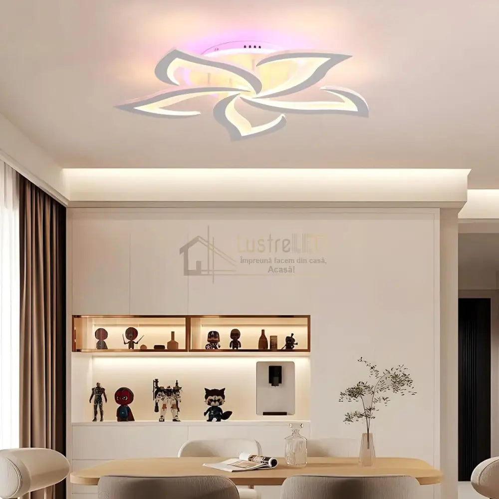 Lustra Led Narcisse Rgb Echivalent 600W Telecomanda Ceiling Light Fixtures
