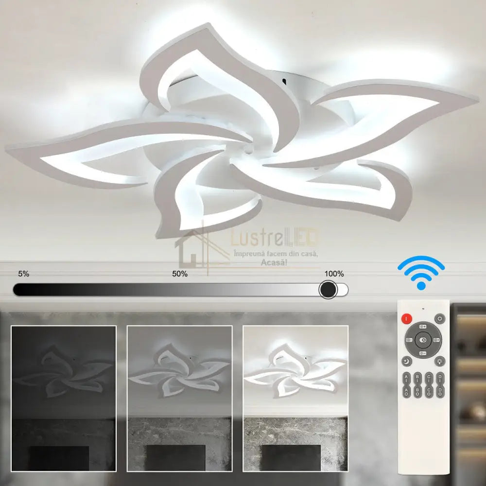 Lustra Led Narcisse Telecomanda Echivalent 500W Lighting Fixtures