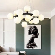 Lustra Abajur MAT Black Rotunda 15xG9 50CM