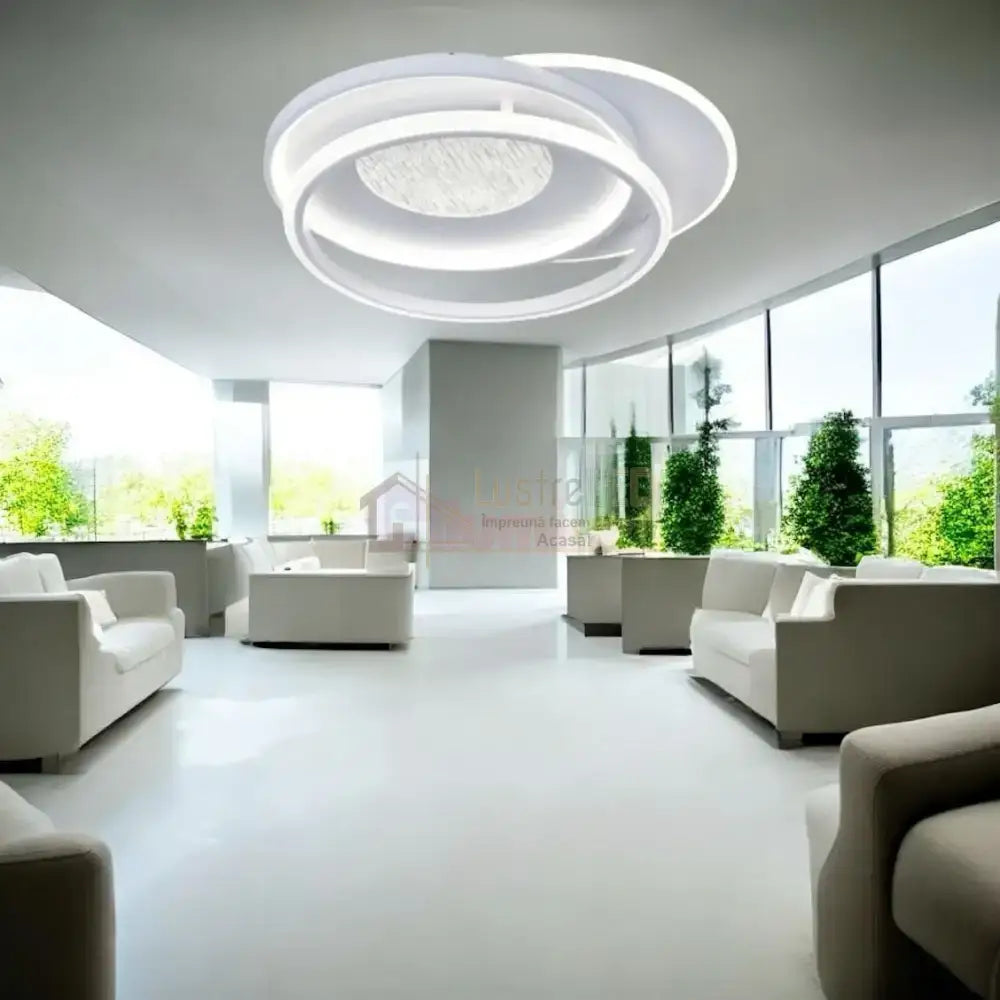 Lustra LED NOLTO Circle 3 Functii Echivalent 900W Telecomanda ALBA / CIRCLE DESIGN / 50CM Lighting Fixtures