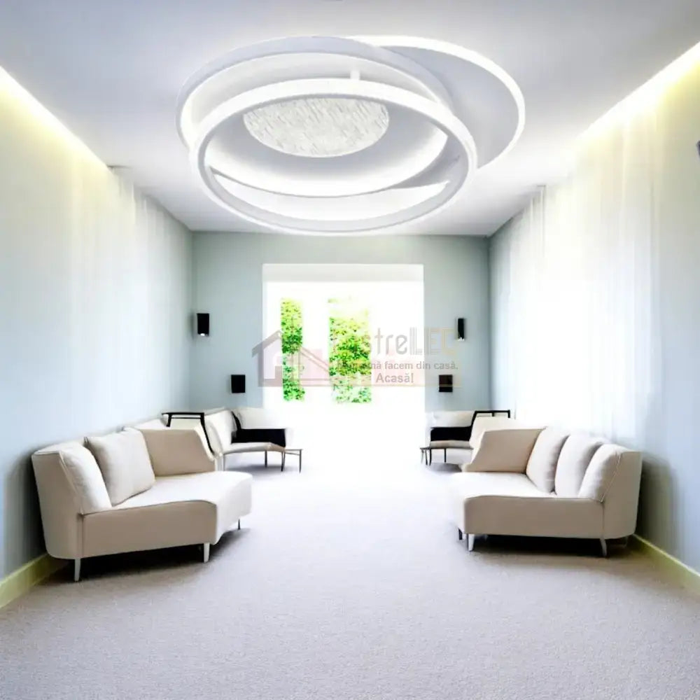 Lustra LED NOLTO Circle 3 Functii Echivalent 900W Telecomanda ALBA / CIRCLE DESIGN / 50CM Lighting Fixtures