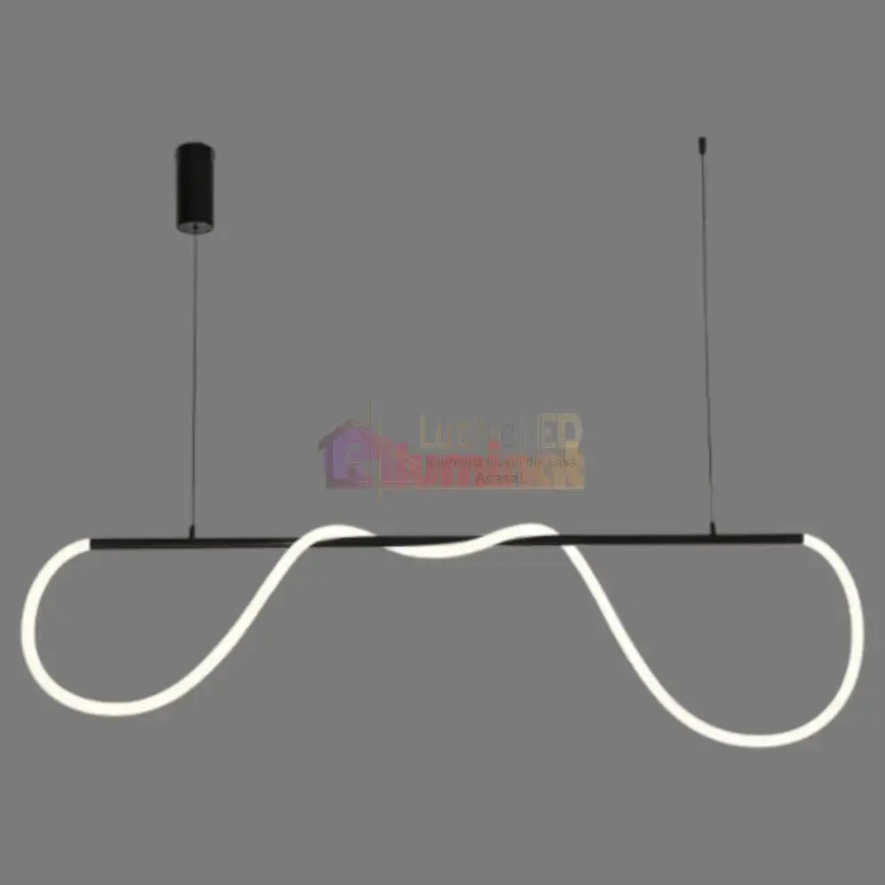 Lustra LED Suspendata GROVA Black Echivalent 300W Telecomanda NEAGRA / SUSPENDATE Lighting Fixtures