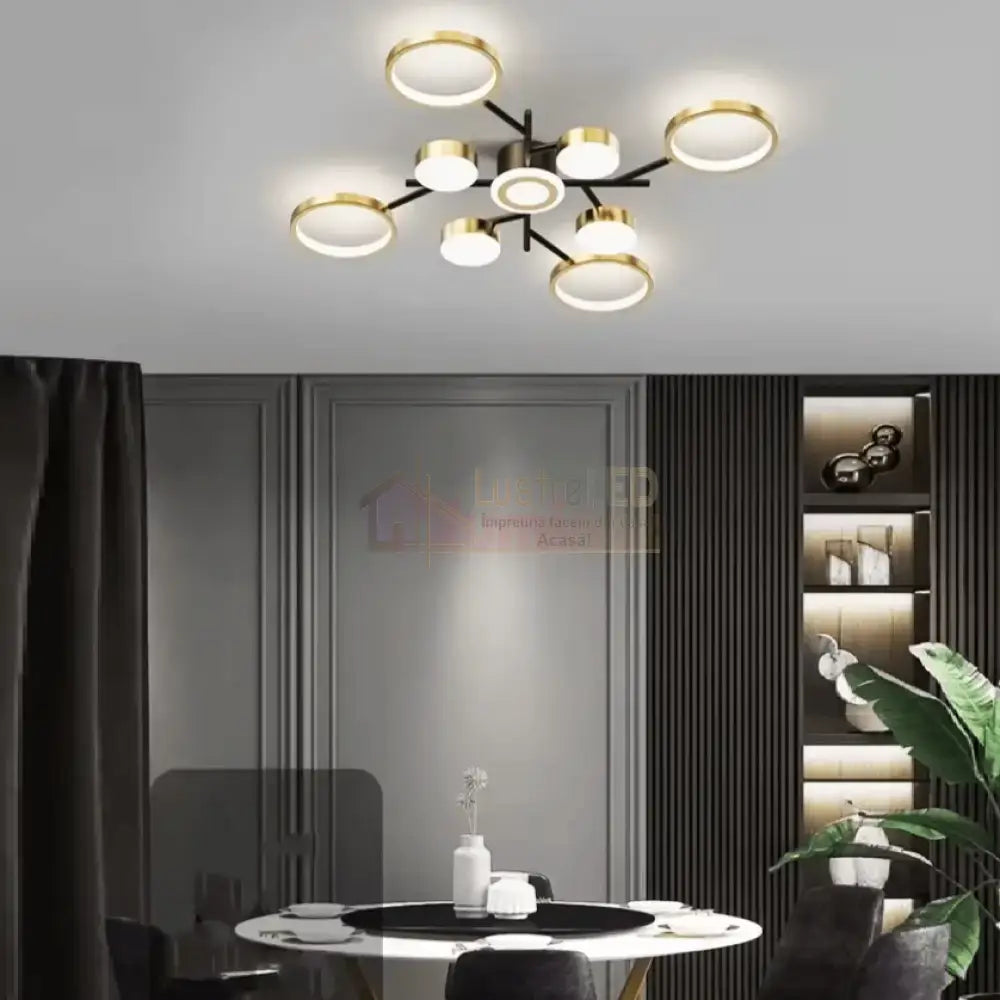Lustra Led Nordic Style Echivalent 600W Telecomanda R9030-9 Led Ceiling Light