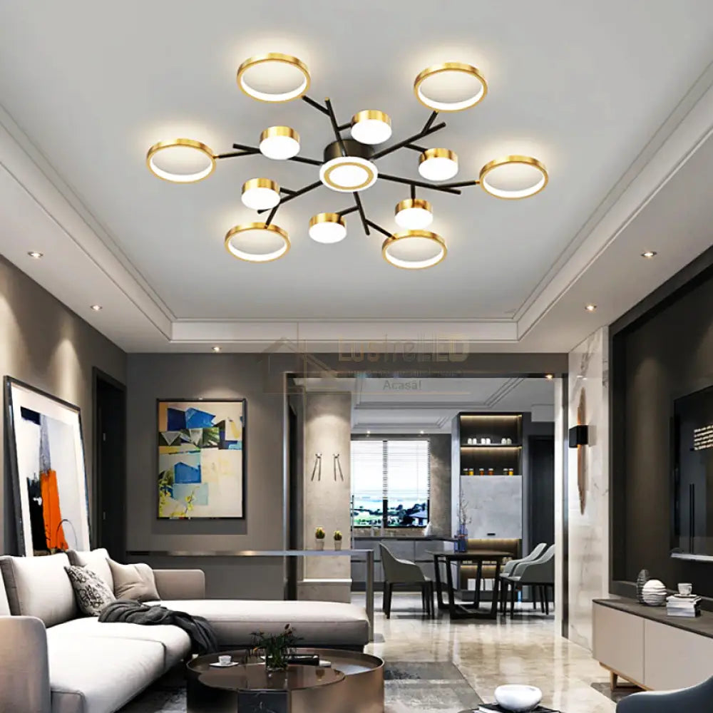 Lustra Led Nordic Style Echivalent 800W Telecomanda R9030-13 Led Ceiling Light