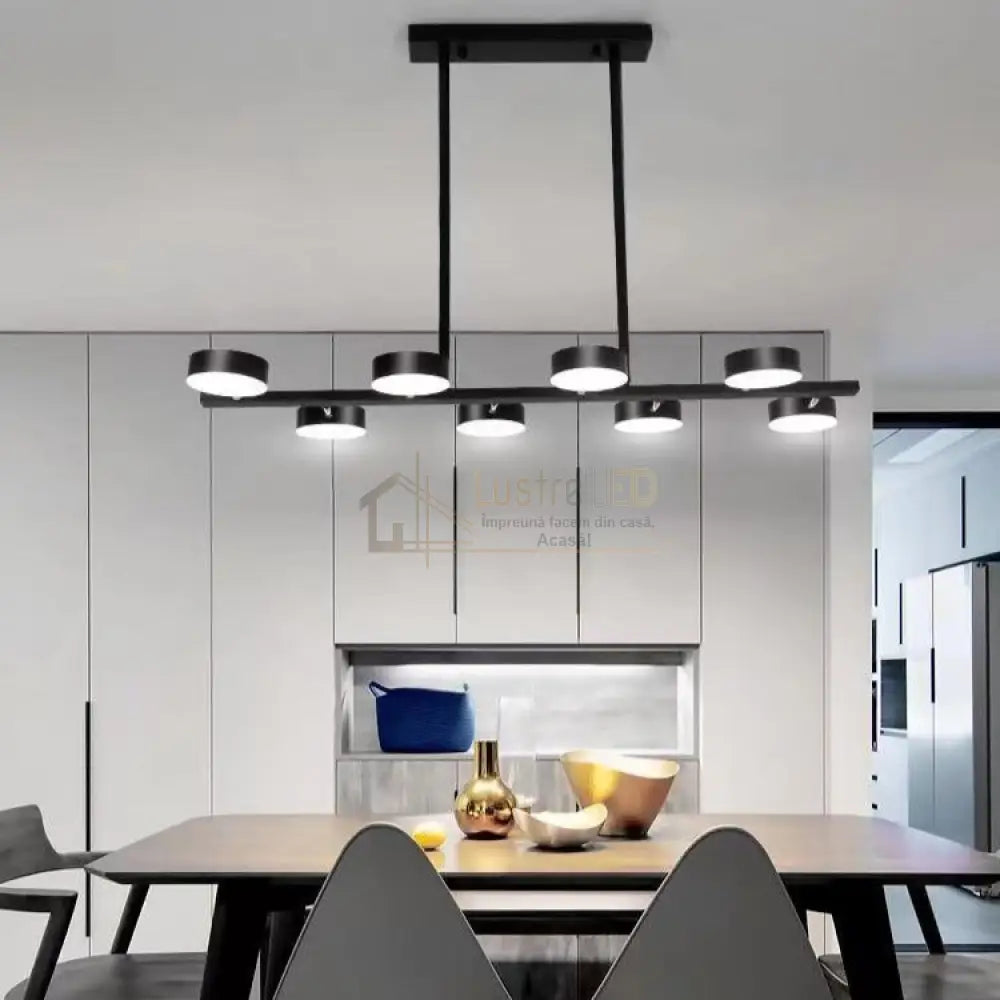 Lustra LED Nordic Style Maxi WELA Black Echivalent 700W Telecomanda led ceiling light