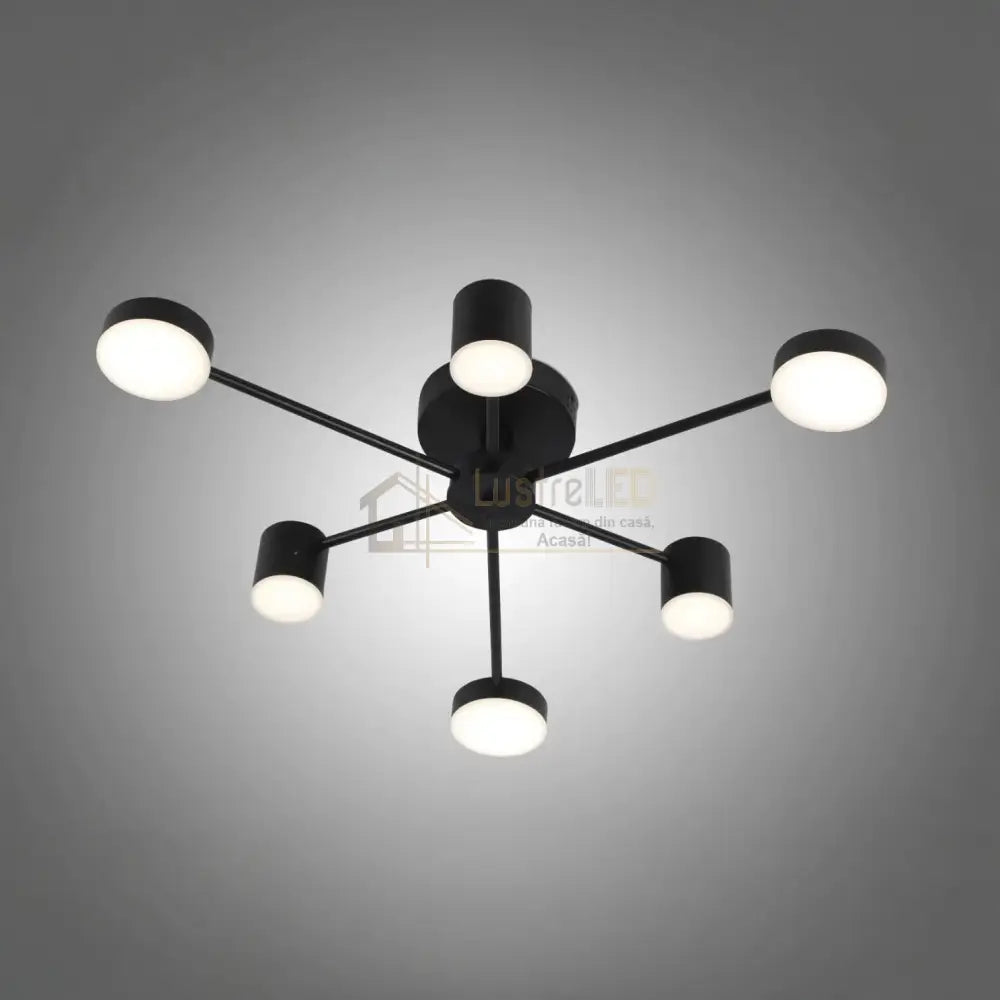 Lustra LED Nordic Style WEB Black Echivalent 300W Telecomanda led ceiling light