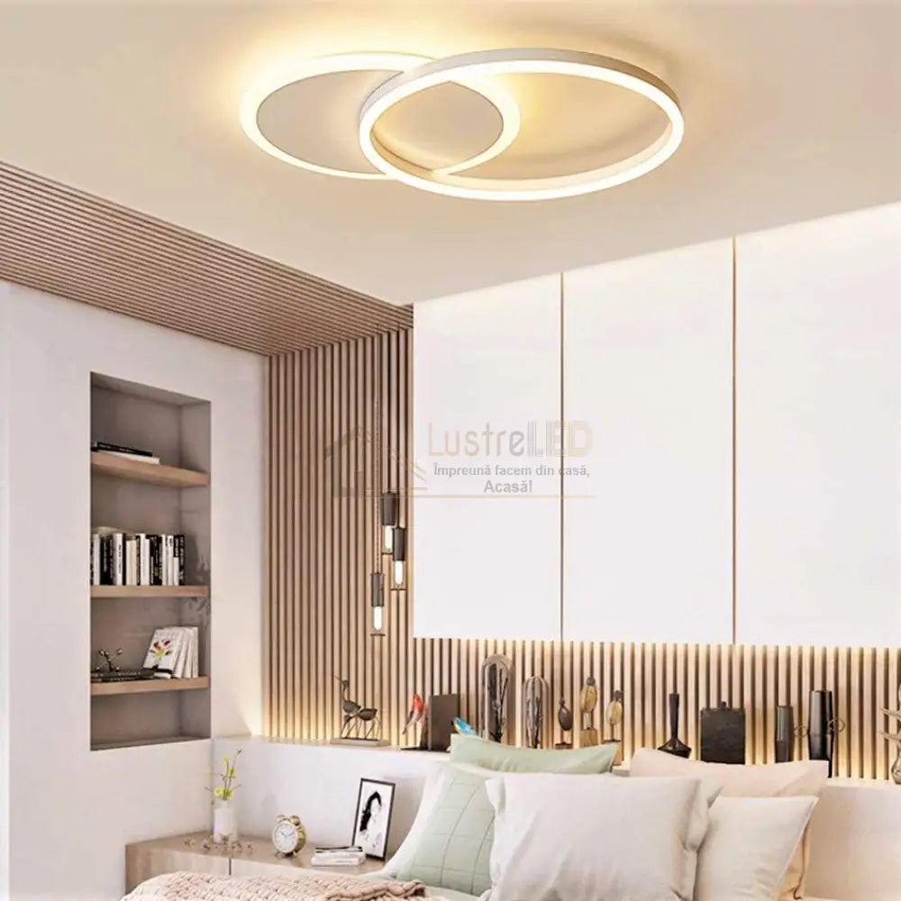 Lustra Led 74W One Circle Design Telecomanda Echivalent 300W Lighting Fixtures