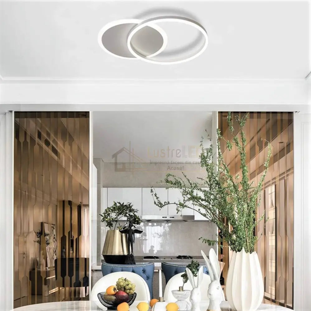 Lustra Led 74W One Circle Design Telecomanda Echivalent 300W Lighting Fixtures