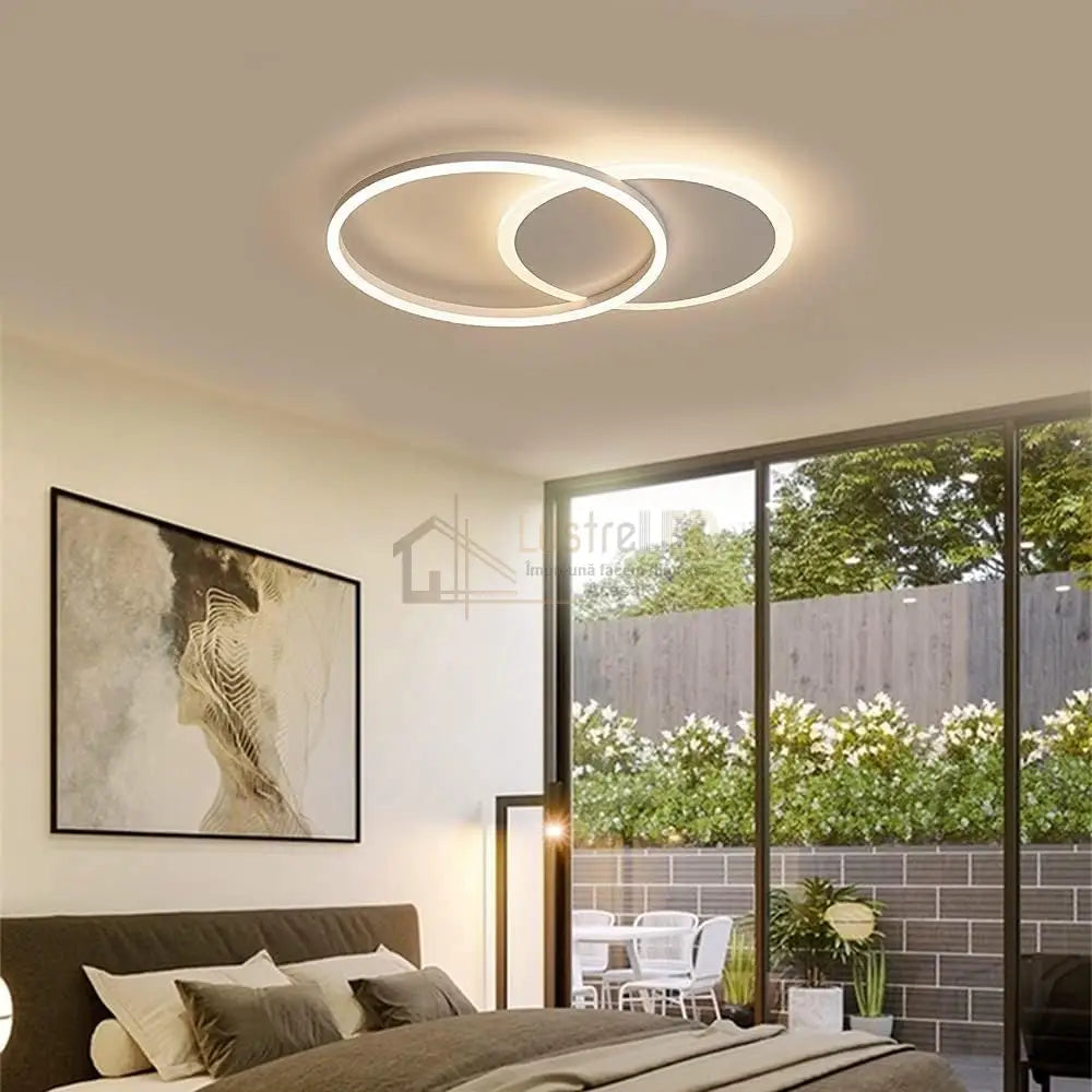 Lustra Led One Circle Design Echivalent 300W Telecomanda Lighting Fixtures