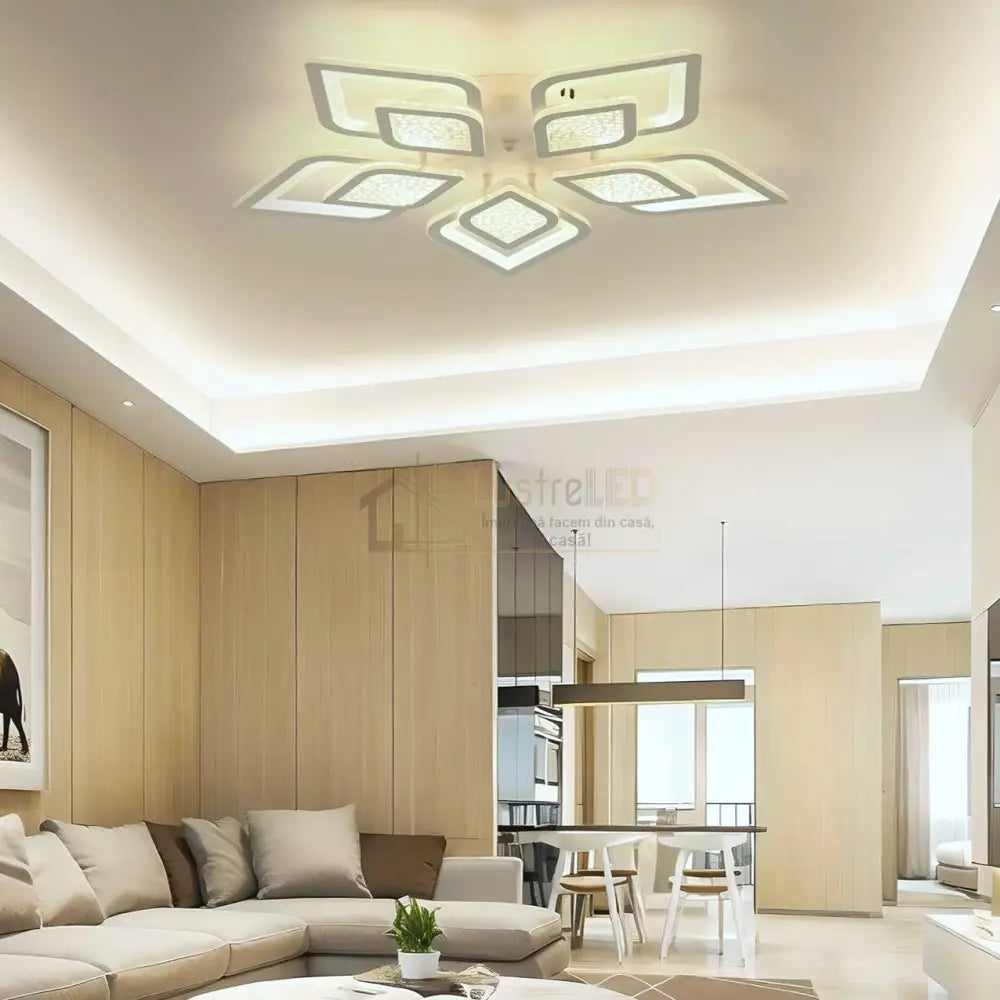 Lustra Led Ortensia Telecomanda Echivalent 800W Lighting Fixtures
