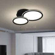 Lustra LED Polin 2 BLACK CIRCLE 300W Telecomanda NEAGRA Lighting Fixtures
