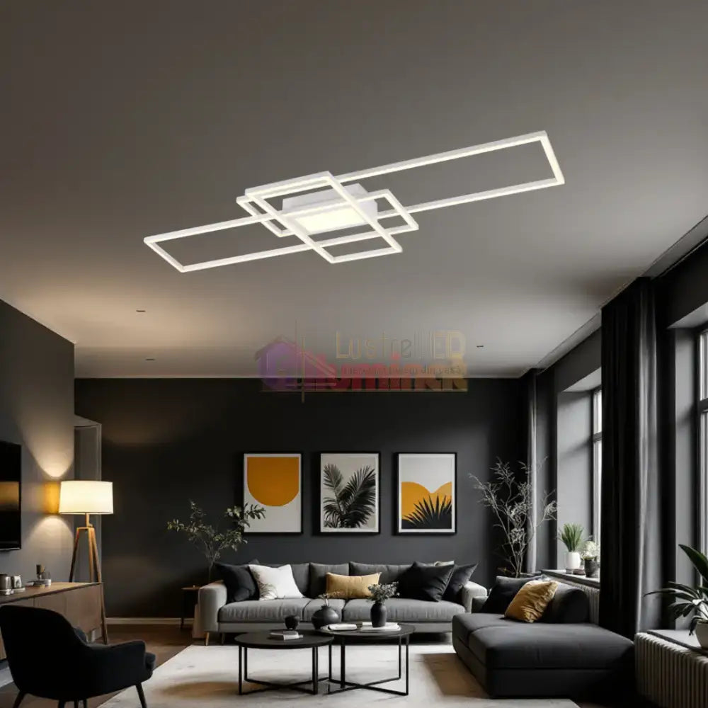 Lustra LED PREMIUM IRVINE Echivalent 800W cu Telecomanda lustreled.ro