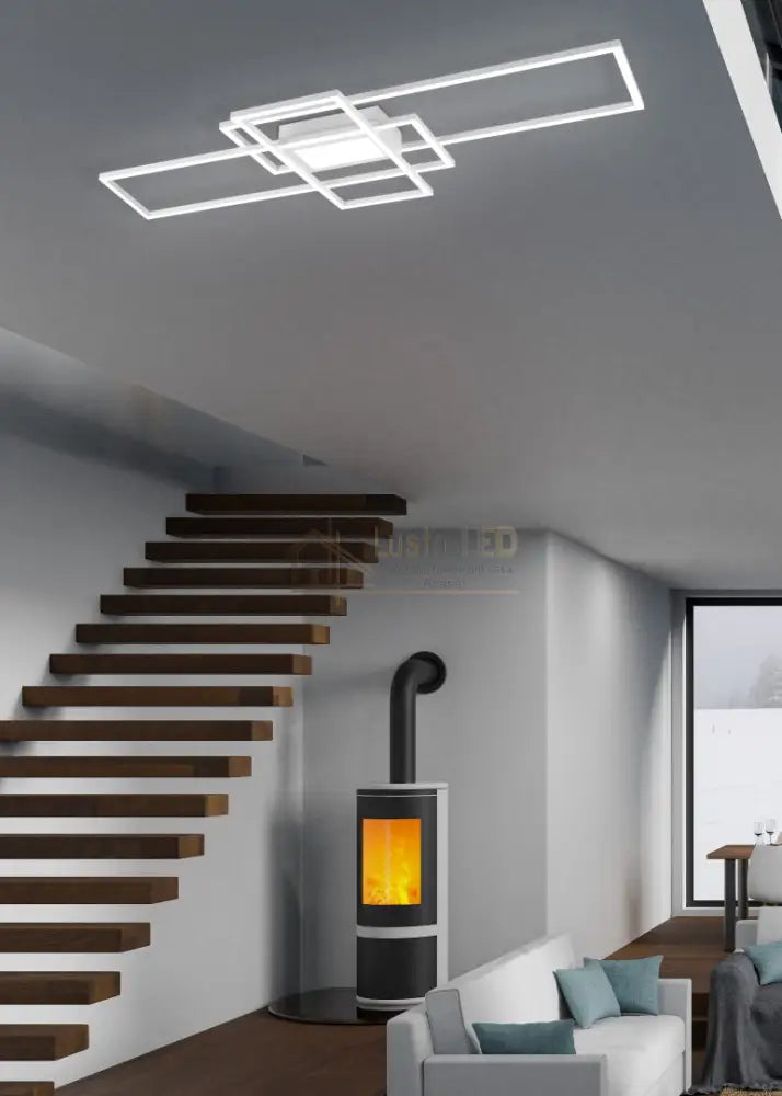 Lustra LED PREMIUM IRVINE Echivalent 800W cu Telecomanda lustreled.ro