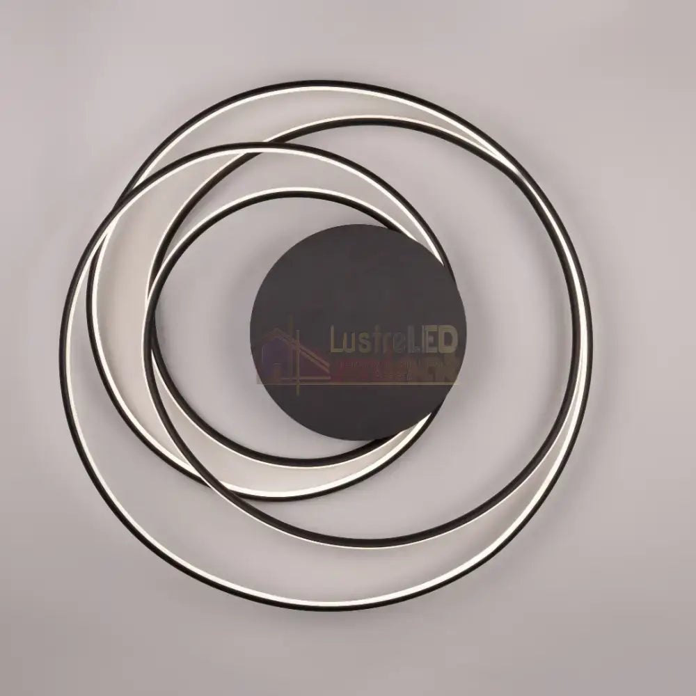 Lustra LED Aplicata NALA CIRCLE DESIGN / NEAGRA / 72CM CEILING LIGHT