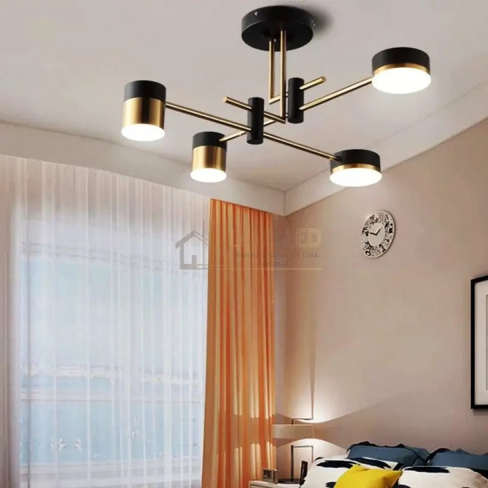 Lustra LED RAVENNA 2+2 Echivalent 300W Telecomanda lustreled.ro