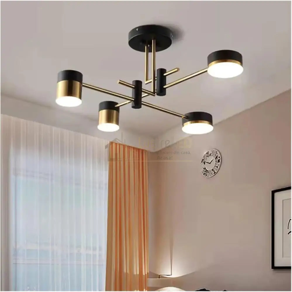 Lustra LED RAVENNA 2+2 Echivalent 300W Telecomanda lustreled.ro