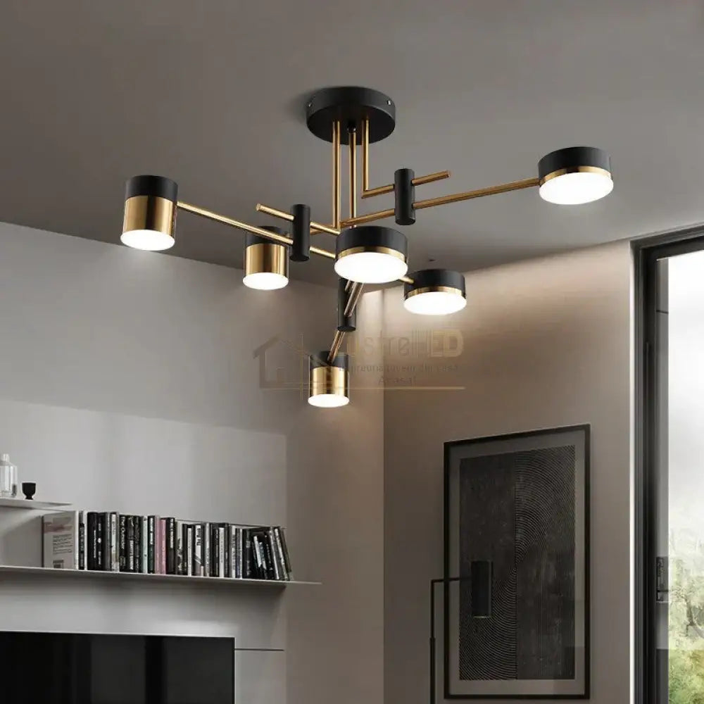 Lustra LED RAVENNA 3+3 Echivalent 500W Telecomanda lustreled.ro