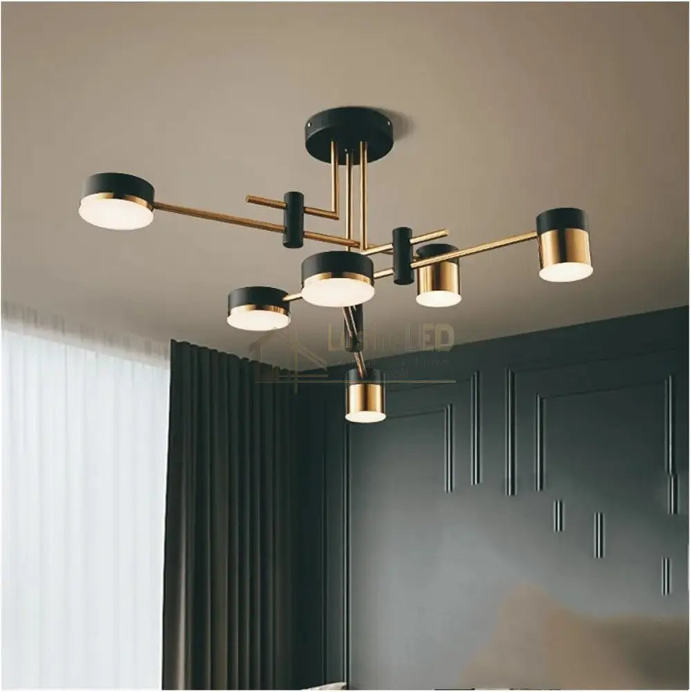 Lustra LED RAVENNA 3+3 Echivalent 500W Telecomanda lustreled.ro