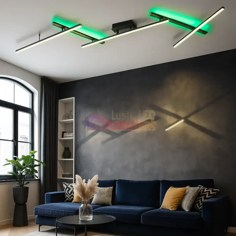 Lustra LED Aplicata ARVIN Black lustreled.ro
