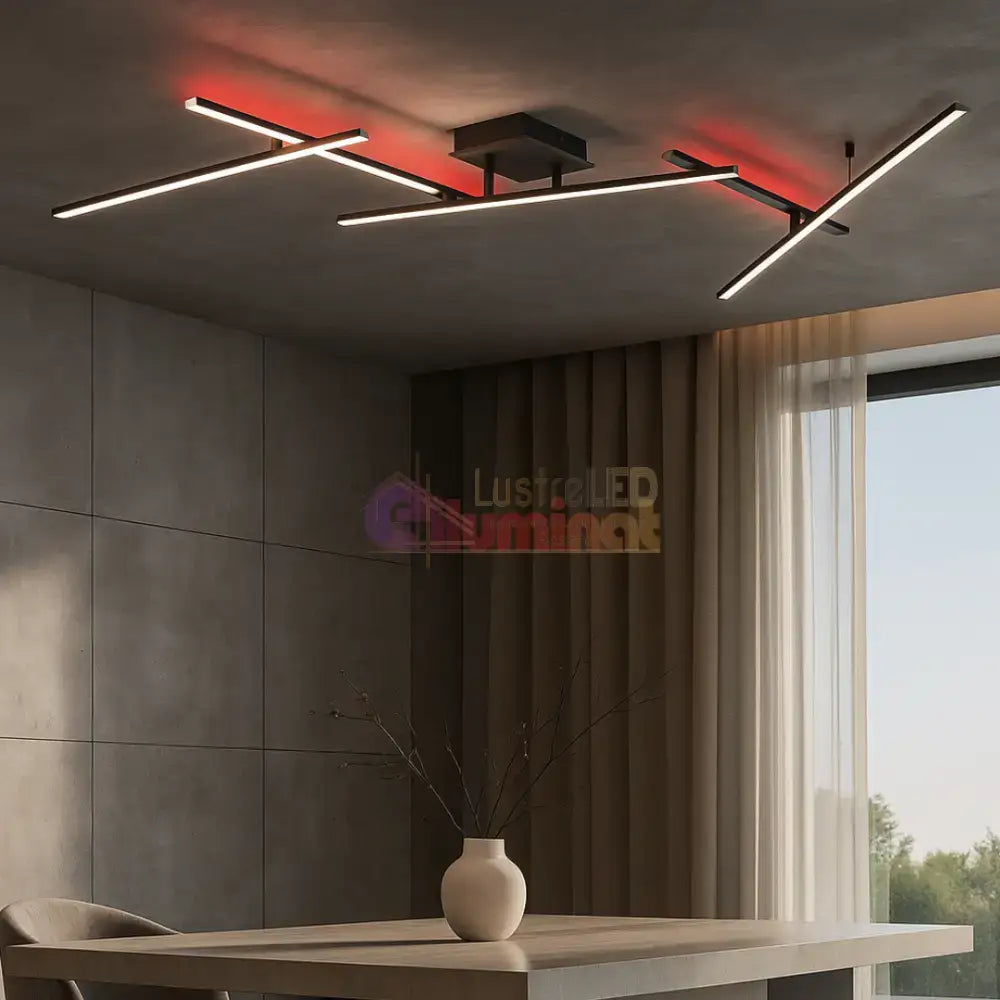 Lustra LED Aplicata ARVIN Black lustreled.ro