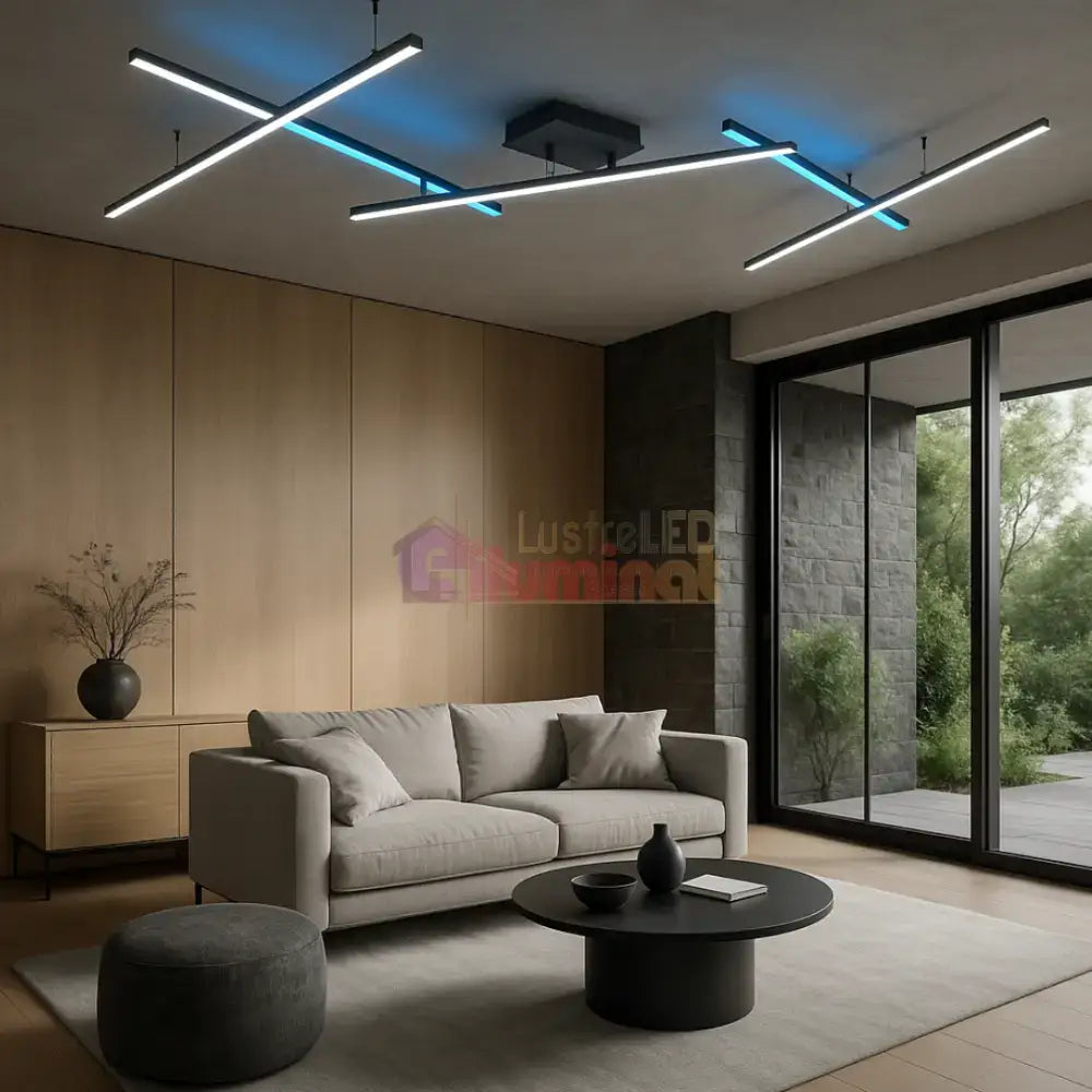 Lustra LED Aplicata ARVIN Black lustreled.ro