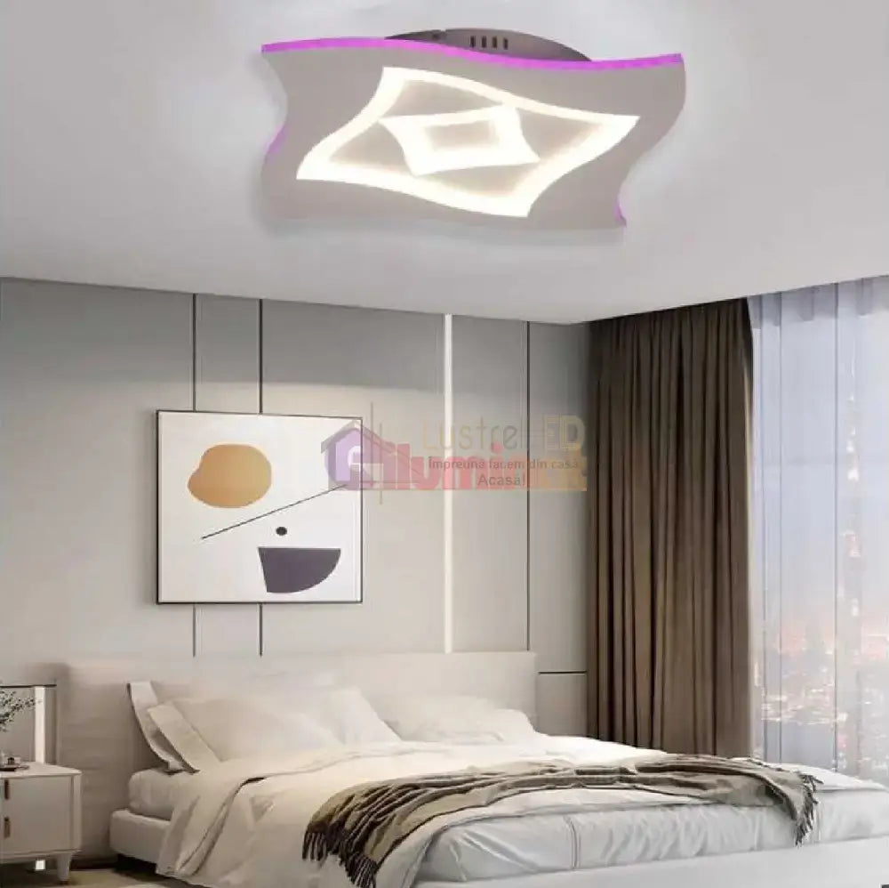 Lustra LED RGB HERA Echivalent 200W Telecomanda lustreled.ro