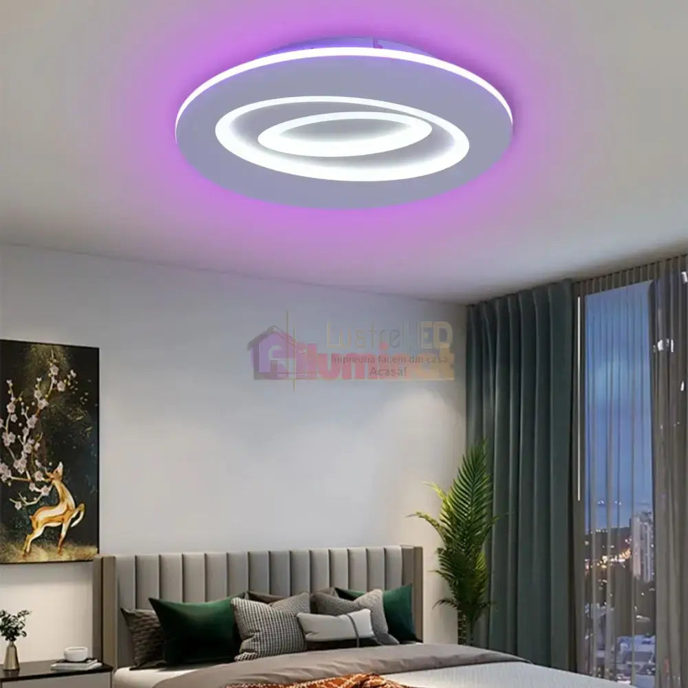 Lustra LED RGB NOVA Echivalent 200W Telecomanda lustreled.ro