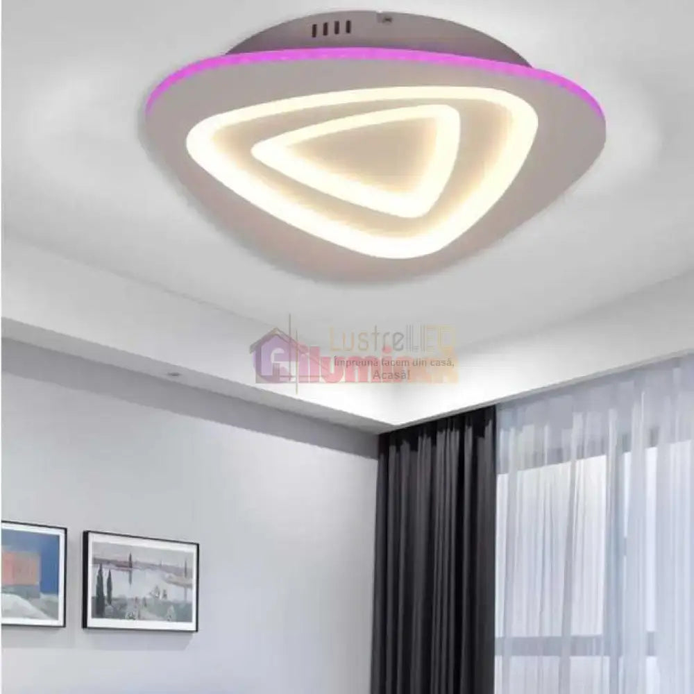 Lustra LED RGB PRISMA Echivalent 200W Telecomanda lustreled.ro