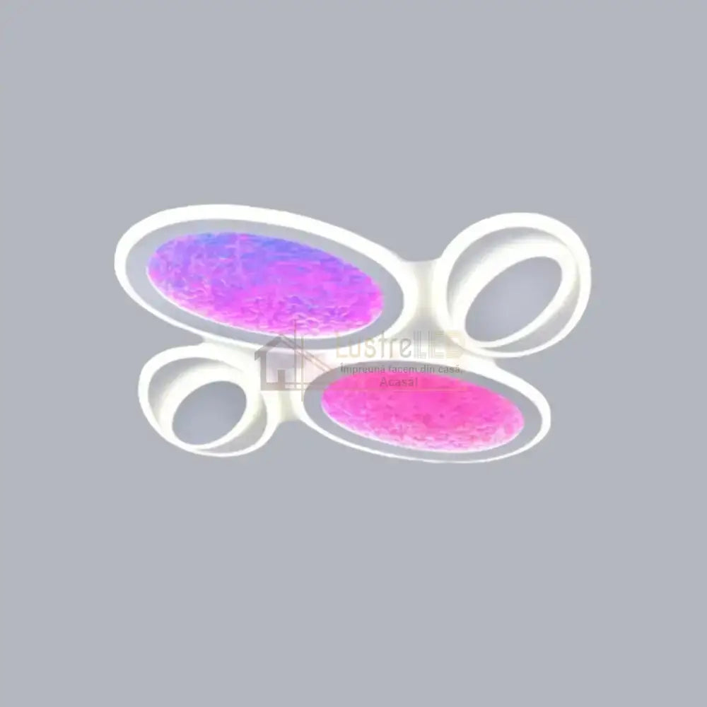 Lustra LED RGB SIERA 4 Ovals 3 Functii Echivalent 600W Telecomanda ALBA / RGB / 50CM Lighting Fixtures