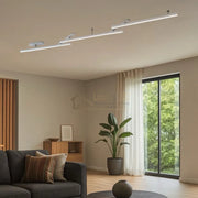 Lustra LED MELBY Reglabila Argintie 242cm Echivalent 350W lustreled.ro