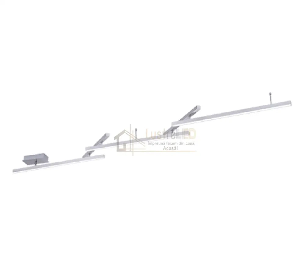 Lustra LED MELBY Reglabila Argintie 242cm Echivalent 350W lustreled.ro