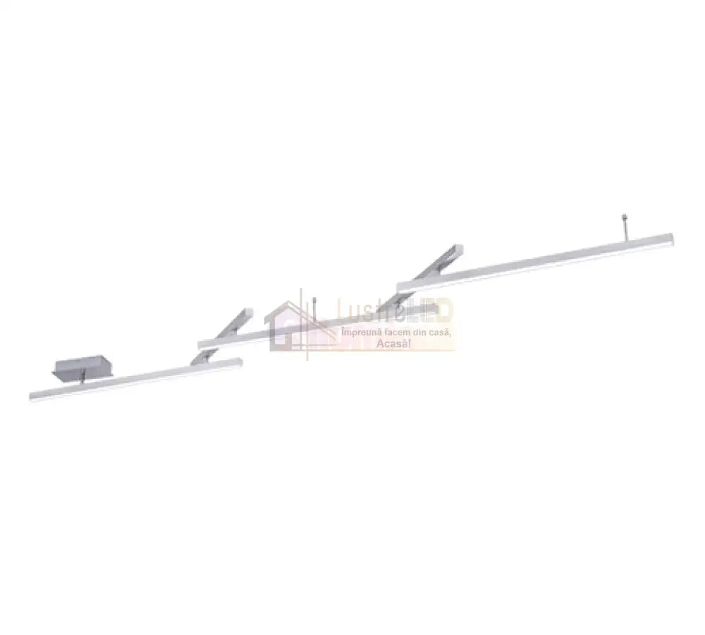 Lustra LED RGBW MELBY Reglabila Argintie 242cm Echivalent 300W Telecomanda 242CM / MINIMALIST DESIGN / ARGINTIE