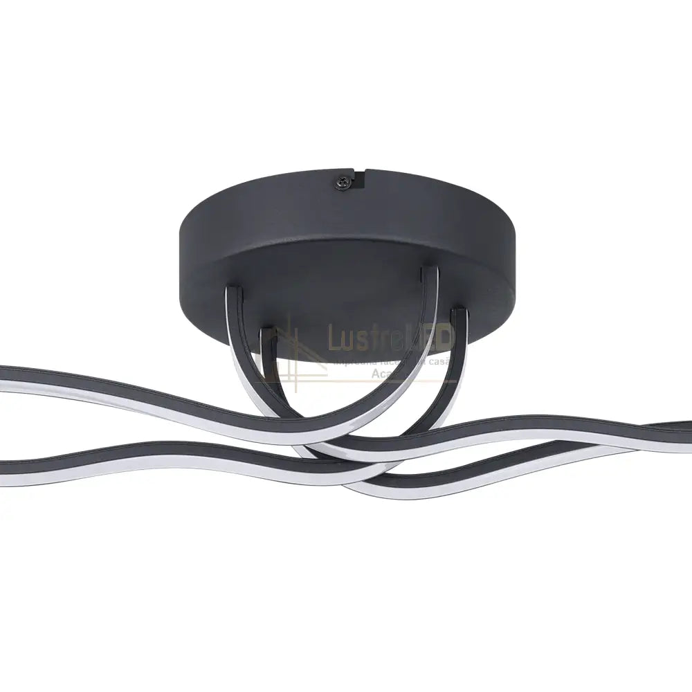 Lustra LED RONCADE 1 Black Echivalent 500W lustreled.ro