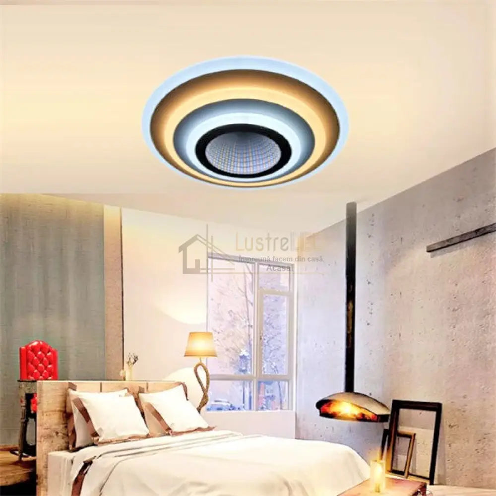 Lustra Led 174W Round 3D Levels Telecomanda Lighting Fixtures