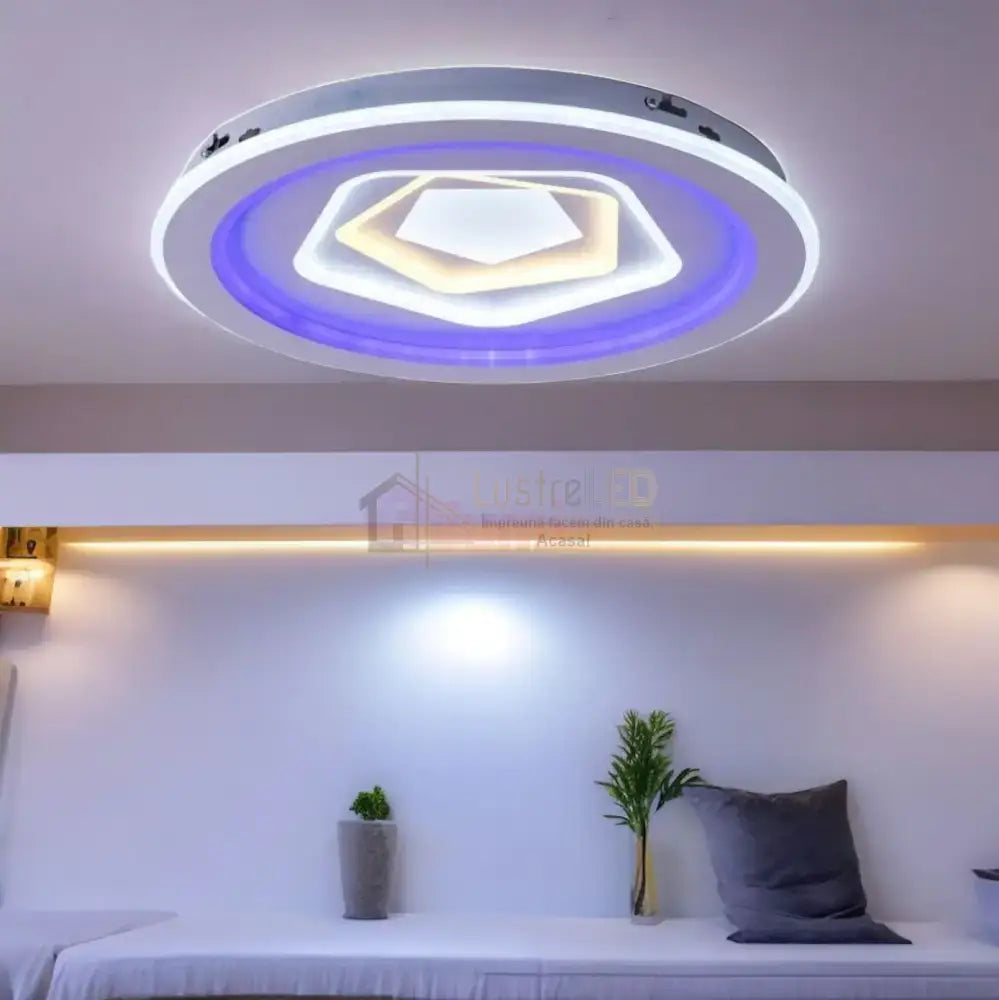 Lustra Led Round Levels Rgb Echivalent 800W Ceiling Light
