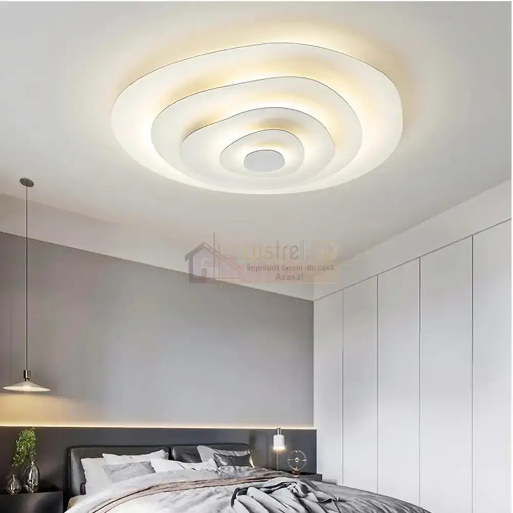 Lustra LED Scarlet Levels SMART Echivalent 600W Telecomanda ALBA / 50CM / MINIMALIST DESIGN Lighting Fixtures