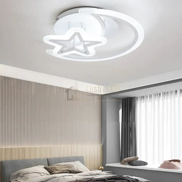Lustra LED SEMILUNA Alba Echivalent 400W Telecomanda