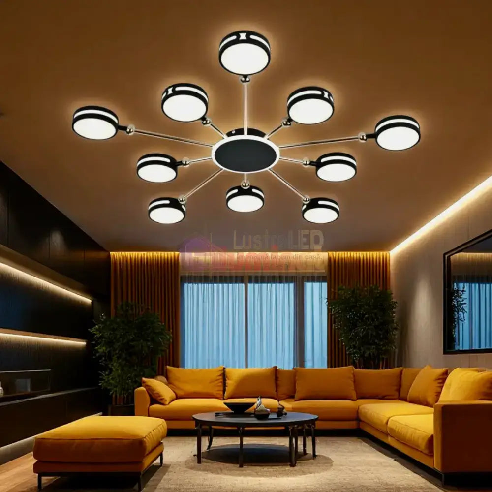 Lustra LED SESTO Echivalent 800W Telecomanda lustreled.ro