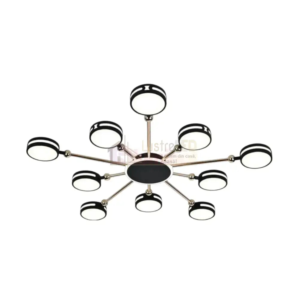 Lustra LED Aplicata Meili 100CM NEAGRA / 60CM CEILING LIGHT