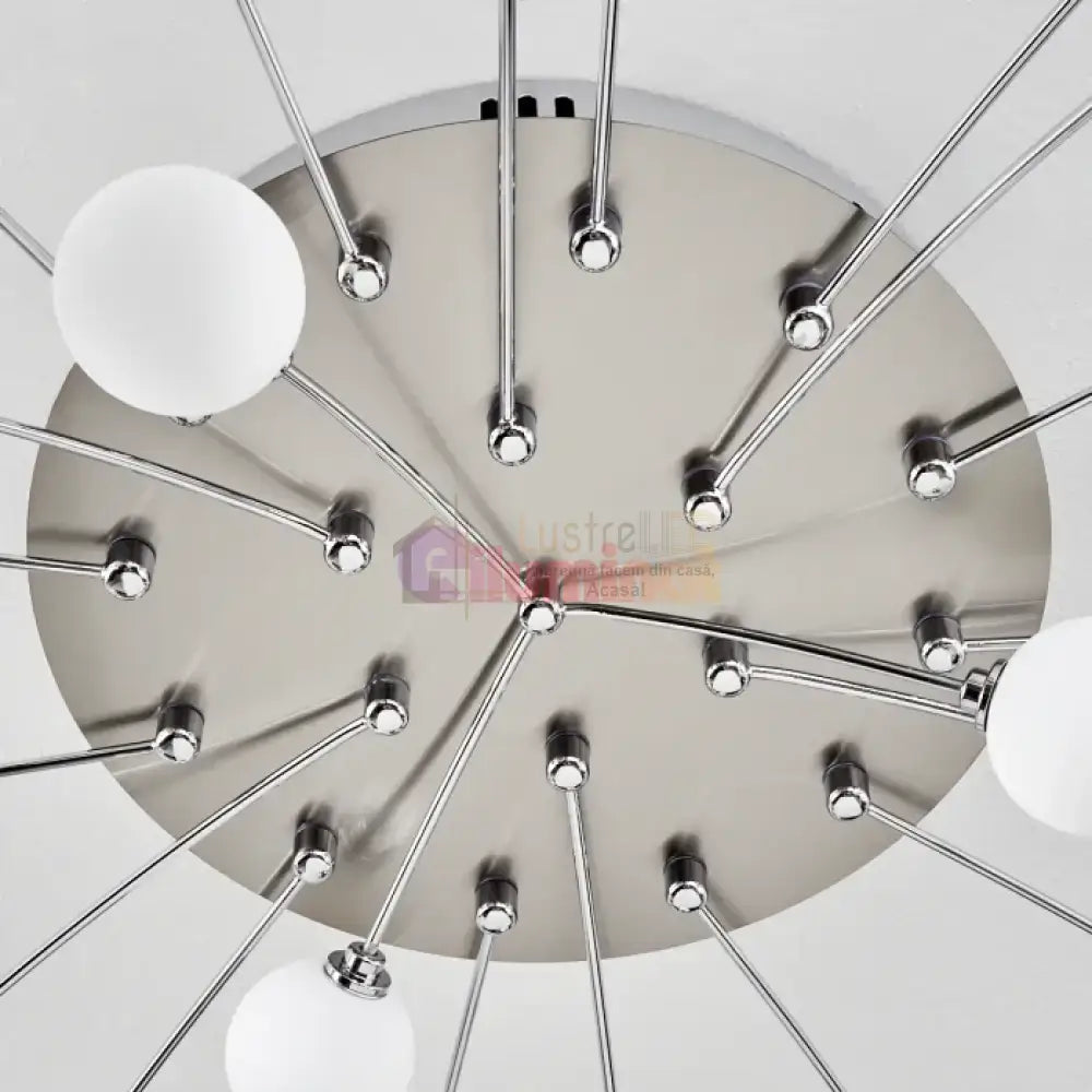 Lustra LED SILVER BULET Echivalent 400W lustreled.ro