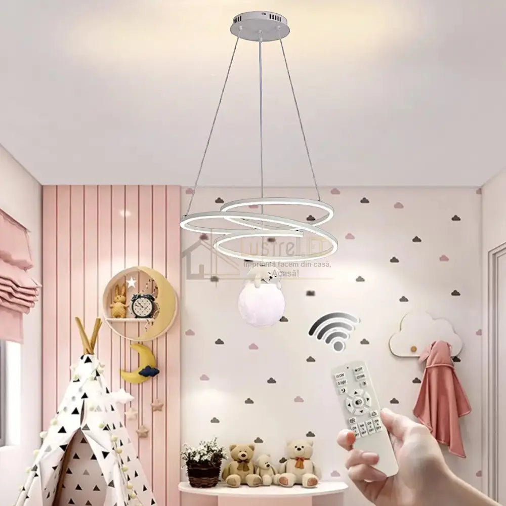 Lustra Led 105W Sleepy Teddy Kids Room Echivalent 500W Ceiling Light