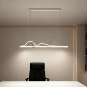 Lustra LED Snake Suspendata White Echivalent 400W Telecomanda Lighting Fixtures