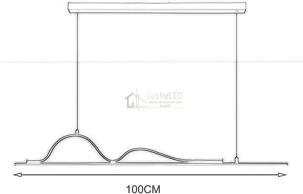 Lustra LED Snake Suspendata White Echivalent 400W Telecomanda Lighting Fixtures