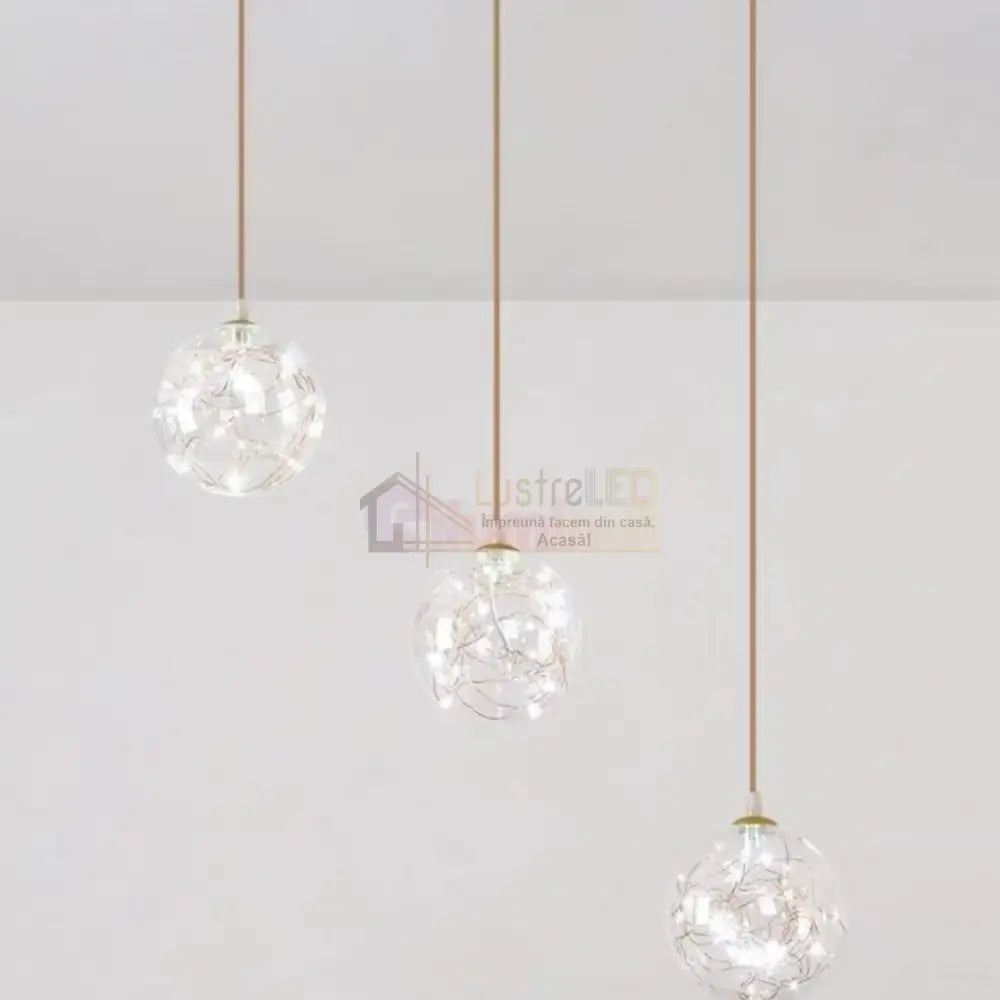 Lustra LED Sparkle Abajur Transparent DX333-3 AURIE / MINIMALIST DESIGN / 50CM Lighting Fixtures