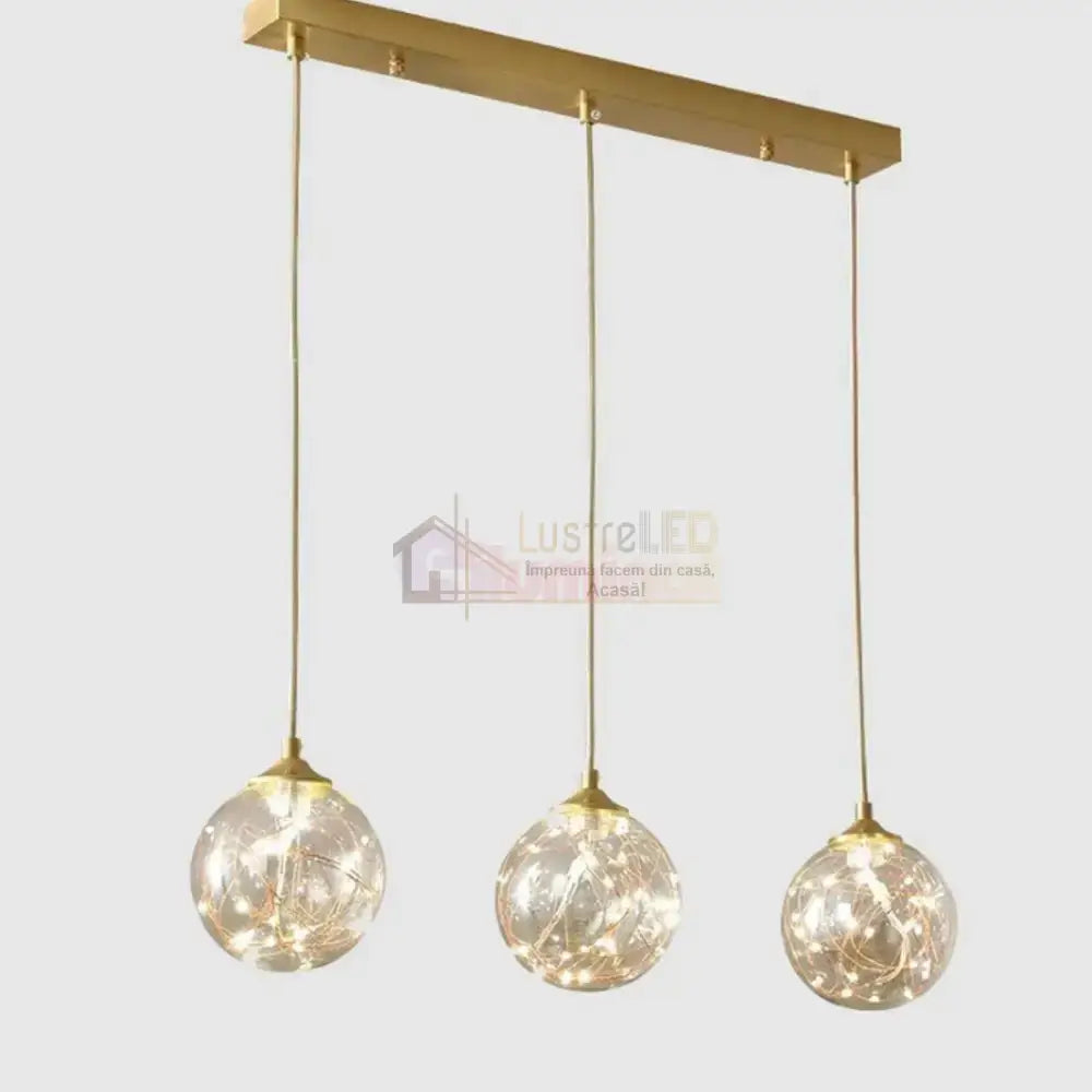Lustra LED Sparkle Abajur Transparent DX333-3 AURIE / MINIMALIST DESIGN / 50CM Lighting Fixtures
