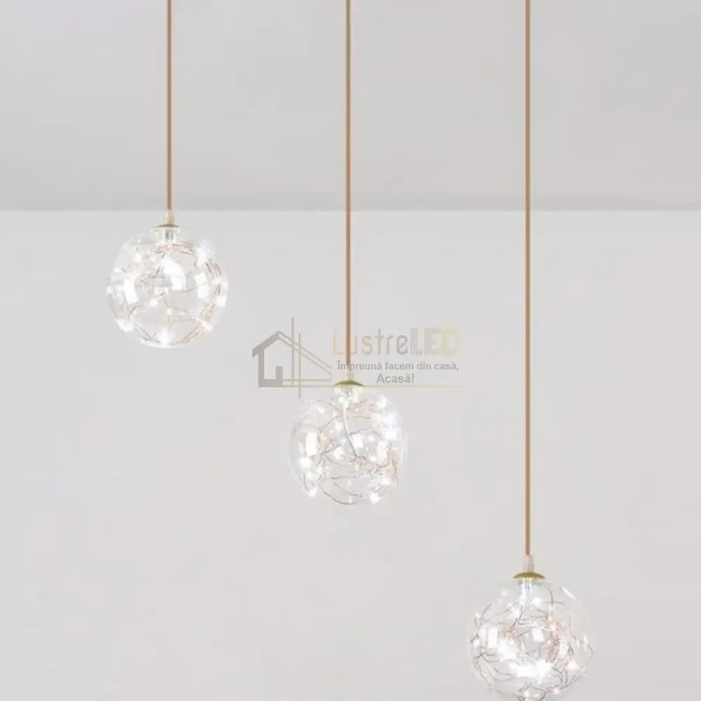 Lustra LED Sparkle Abajur Transparent DX333-3 AURIE / MINIMALIST DESIGN / 50CM Lighting Fixtures