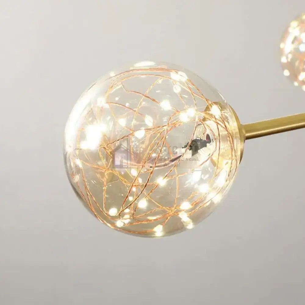 Lustra LED Sparkle Abajur Transparent DX333-3 AURIE / MINIMALIST DESIGN / 50CM Lighting Fixtures