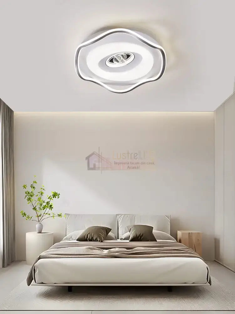 Lustra Led Splash Oval 240W Echivalent 800W Smart Cu Telecomanda Lighting Fixtures