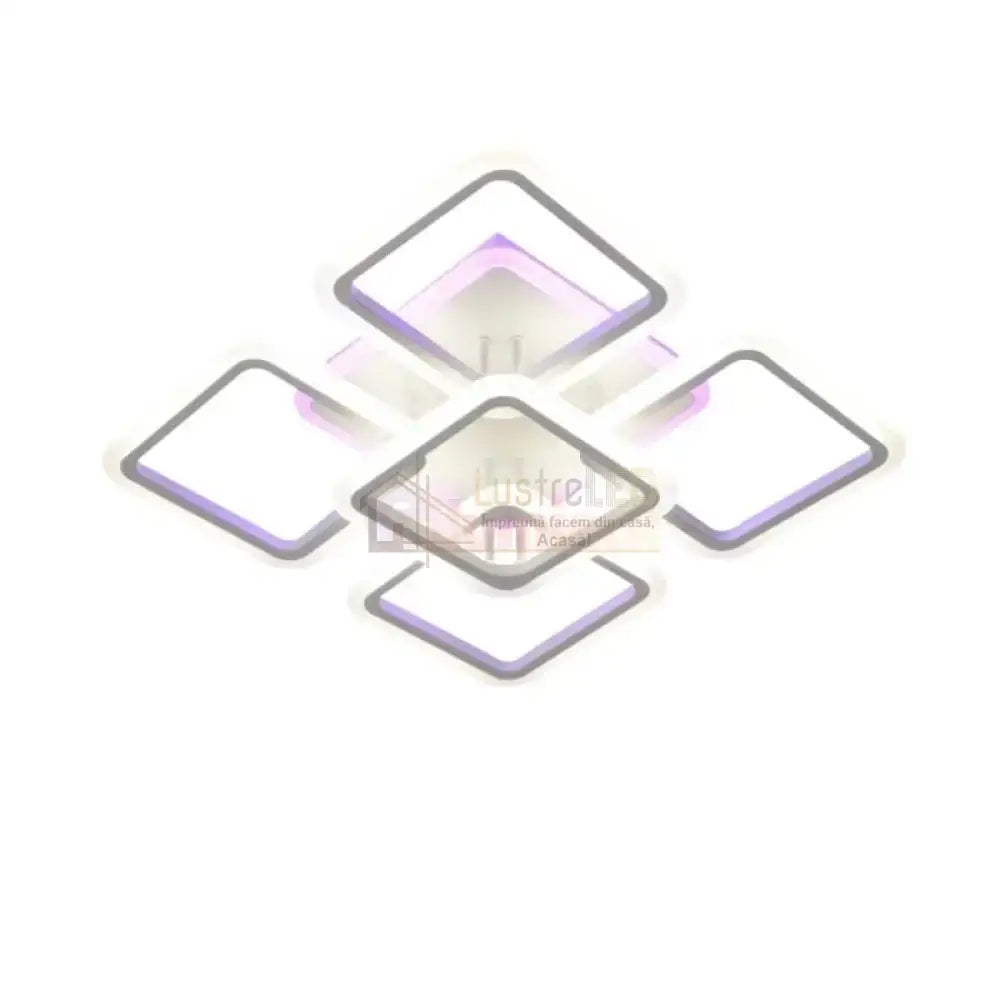 Lustra Led 188W Square 55Cm Rgb Telecomanda Echivalent 800W Lighting Fixtures